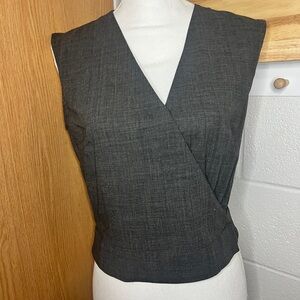 Piazza Sempione Grey Wrap Vest size 38 US 8